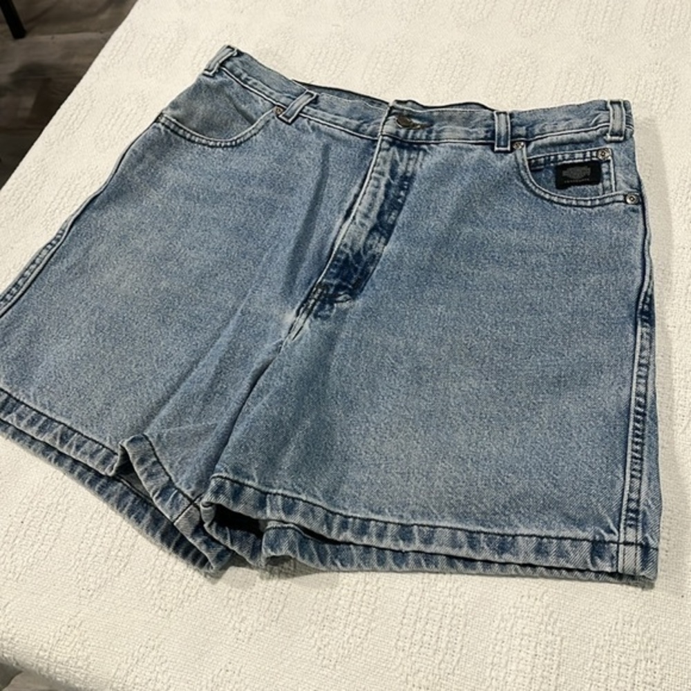 Harley‎ Davidson motorcycles shorts bike Jean 14 short women’s washed blue jeans